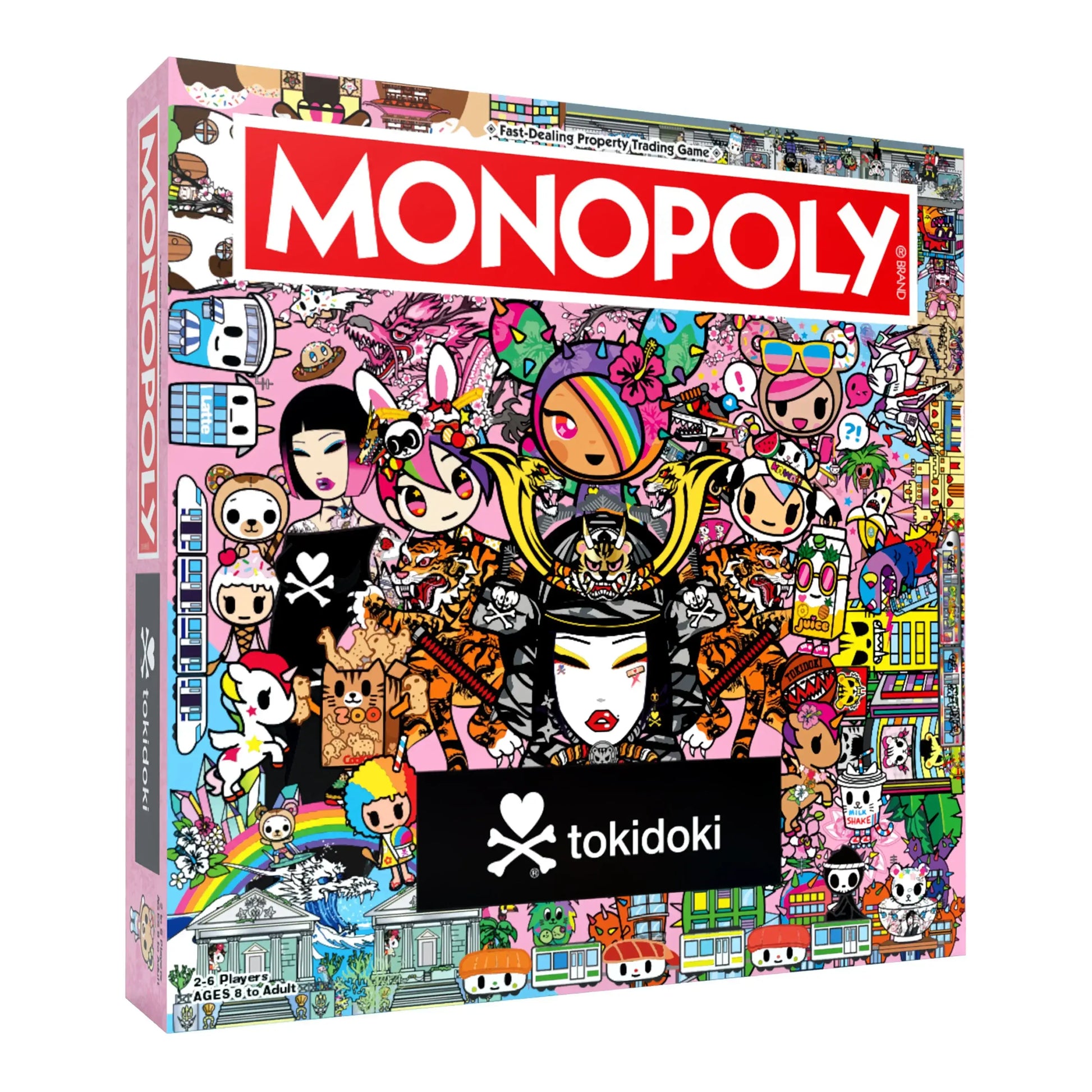 Tokidoki Monopoly game box displayed for Monopoly Tokidoki collectible board game