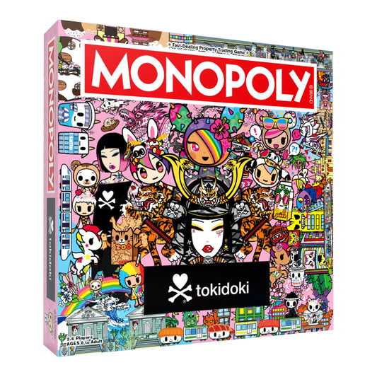 Tokidoki Monopoly game box displayed for Monopoly Tokidoki collectible board game