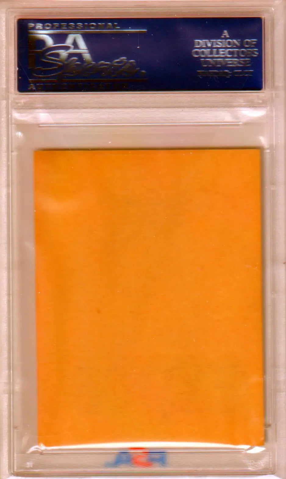 Graded orange card of Montreal Expos Fleer team logo cloth patch PSA 8 NM-MT