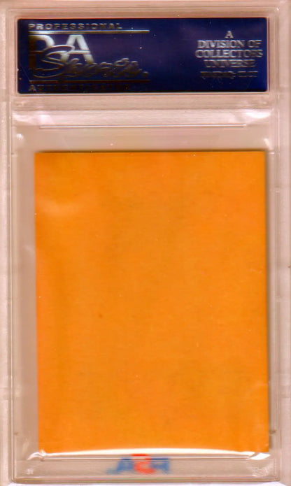Graded orange card of Montreal Expos Fleer team logo cloth patch PSA 8 NM-MT