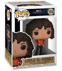 Funko Pop vinyl figure of Layla El-Faouly in orange jacket from MoonKnight series