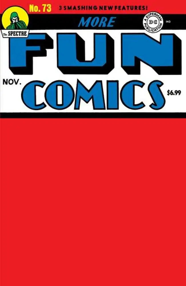 Vintage Fun Comics cover C blank variant for More Fun Comics #73 Facsimile Edition