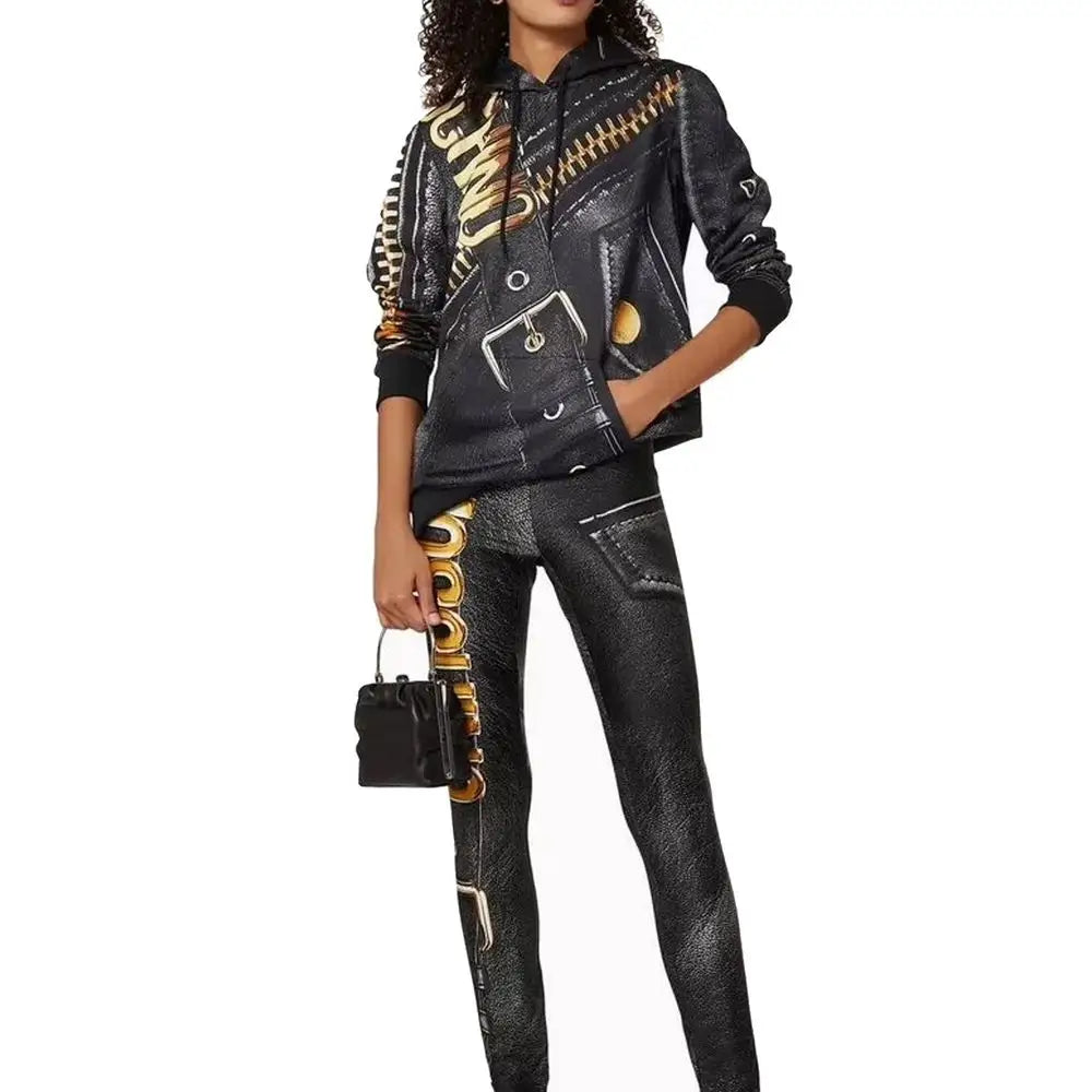 Moschino Couture Moschino Marco Biker Hooded Sweatshirt - Marco Biker Hooded Sweatshirt