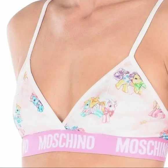 Moschino White My Little Pony Bra Briefs Set Two Piece Bikini - IT38|XS