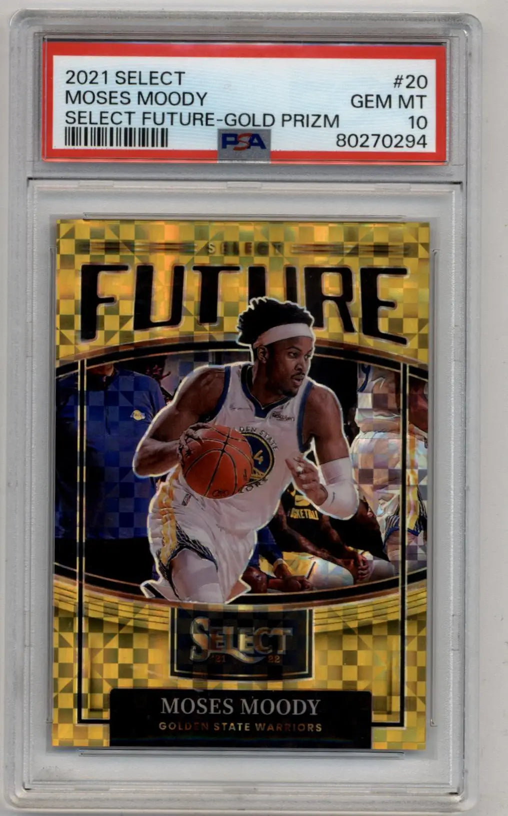 Moses Moody 2021-22 Select Select Futures Gold 01/10 PSA 10 Gem Mint - Singles