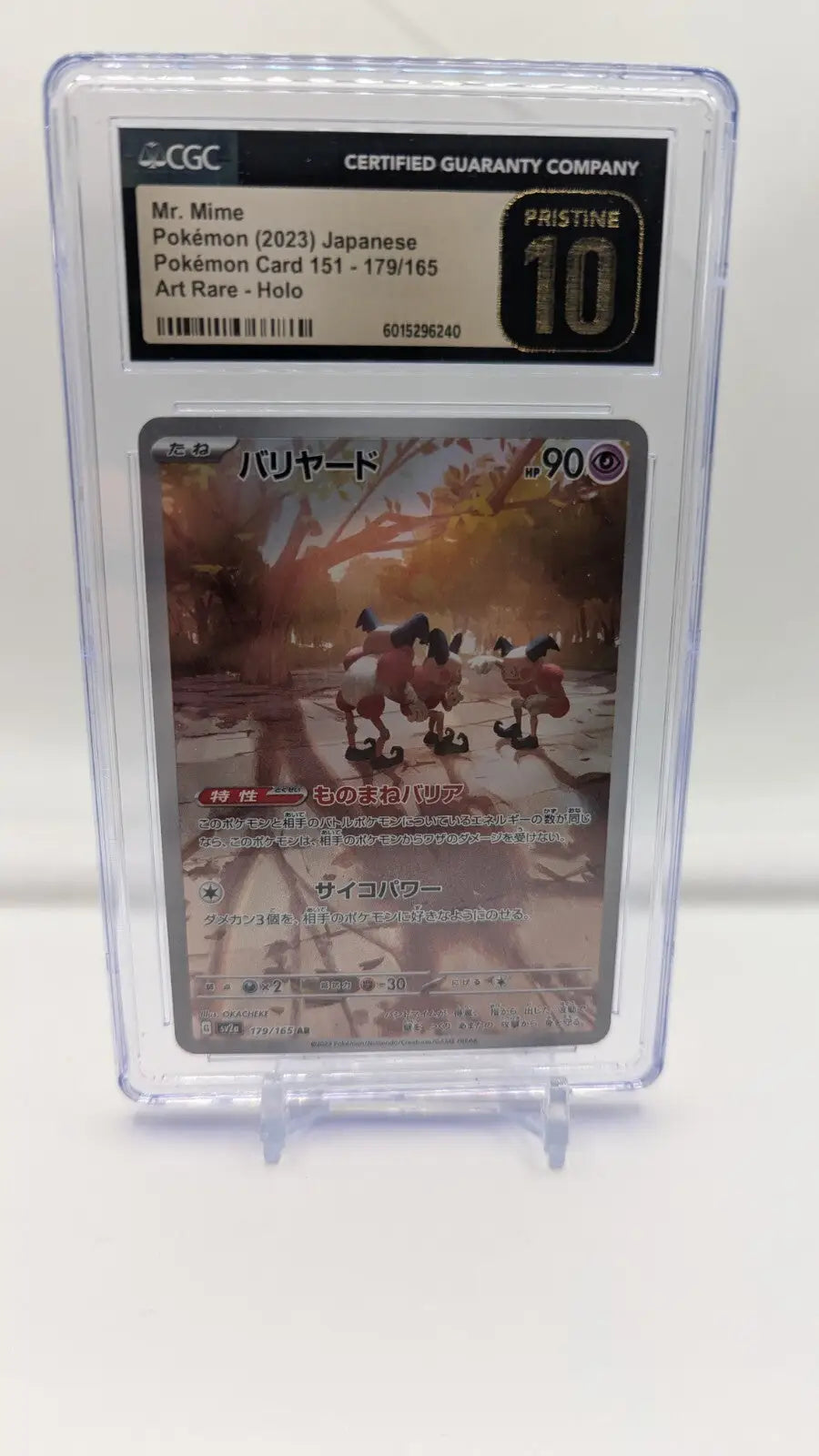 Japanese Scarlet Mr. Mime Pokémon card CGC Pristine 10 from Scarlet & Violet