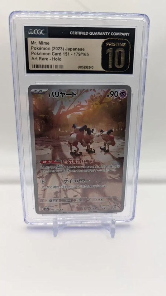 Japanese Scarlet Mr. Mime Pokémon card CGC Pristine 10 from Scarlet & Violet