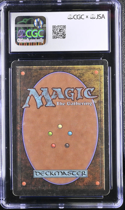 Graded Magic The Gathering Lord of the Pit Beta Edition trading card with autographs