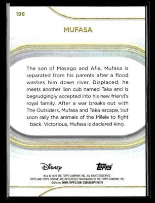? Mufasa — 2025 Topps Chrome Disney #198 ? - Trading Card