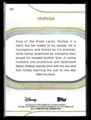 ? Mufasa — 2025 Topps Chrome Disney #96 ? - Trading Card