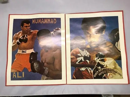 Two boxing posters from the Muhammad Ali George Foreman photo set Rumble in the Jungle