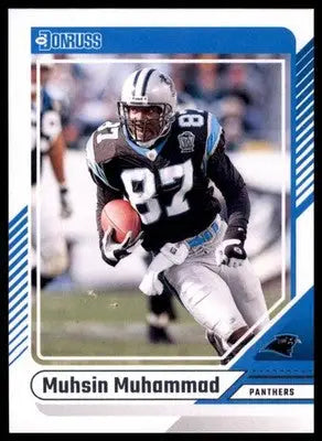 Muhsin Muhammad football card from 2024 Donruss featuring Carolina Panthers player