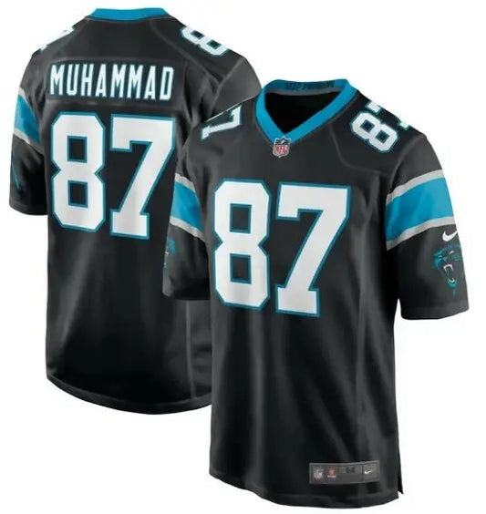 Black Muhsin Muhammad Carolina Panthers NFL jersey with number 87 displayed