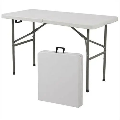 Multipurpose 4-Foot Center Folding Table with Carry Handle - Folding Tables
