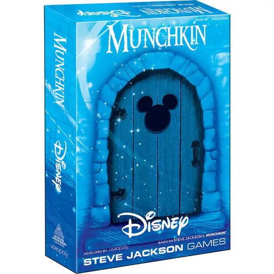 Disney Munchkin board game featuring trading cards for family fun and adventure
