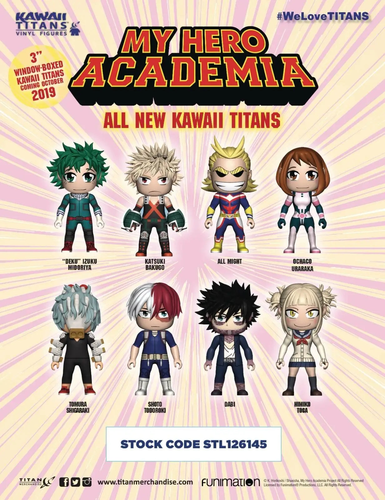 My Hero Academia Titans mini figure window box set featuring cute vinyl figures