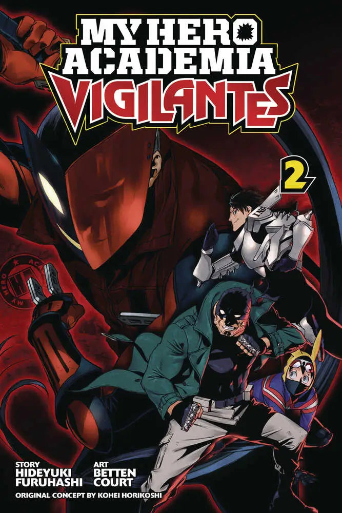 Used copy of My Hero Academia Vigilantes Volume 2 graphic novel showcasing hero academia vigilantes