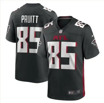 Black Atlanta Falcons MyCole Pruitt Nike Game Player Jersey displayed in product image