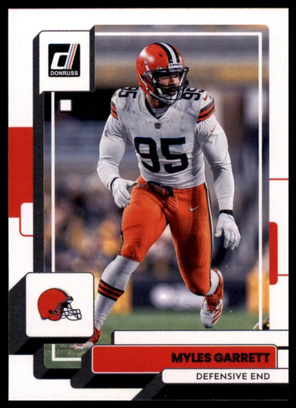 Myles Garrett football card from 2022 Donruss Cleveland Browns collection