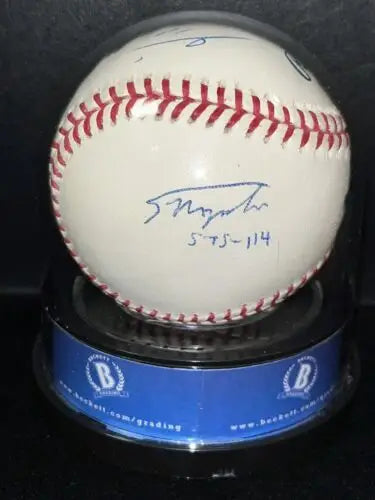 Autographed NASA STS-114 Discovery Astronaut Baseball by Eileen Collins and Soichi Noguchi
