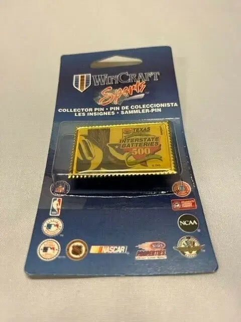 NASCAR Texas Interstate Batteries 500 Enamel Pin featuring Jeff Burton at Texas Motor Speedway
