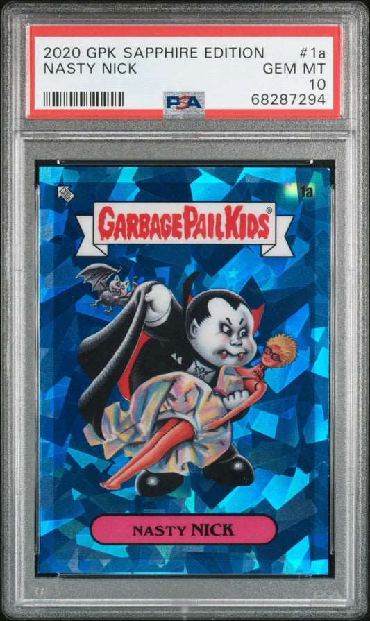 Nasty Nick 2002 Topps Garbage Pail Kids Sapphire PSA 10 Gem Mint - Singles