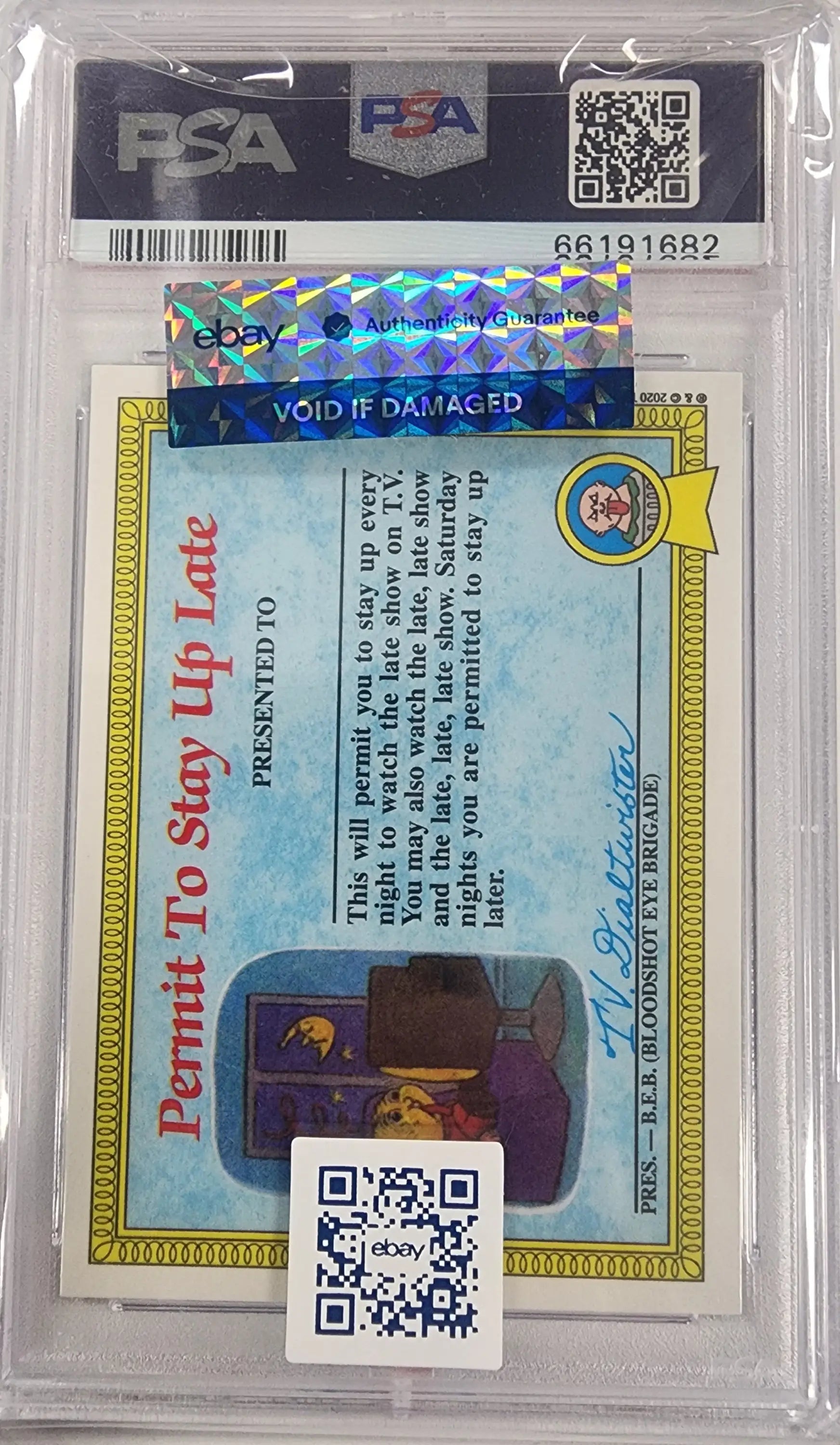 PSA 10 Gem Mint Nasty Nick 2020 Topps Garbage Pail Kids Sapphire card in case