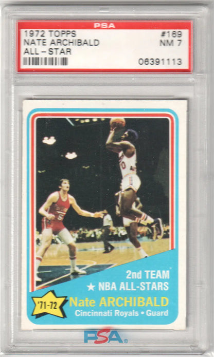 Graded Nate Tiny Archibald 1972 Topps star PSA basketball card from Columbia Hobby