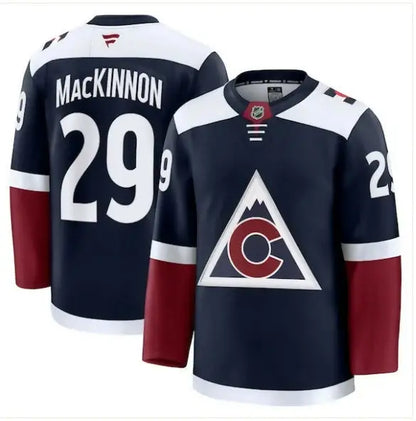 Nathan MacKinnon Colorado Avalanche Navy Alternate Premium Hockey Jersey