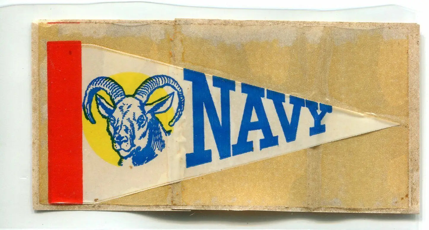 Navy Midshipman Bill the Goat pennant sticker decal featuring a ram design