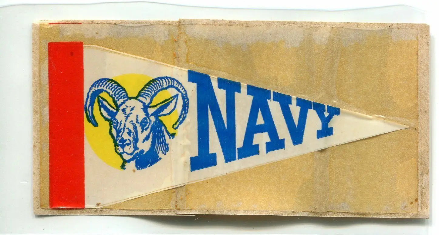Navy Midshipman Bill the Goat pennant sticker decal featuring a ram design
