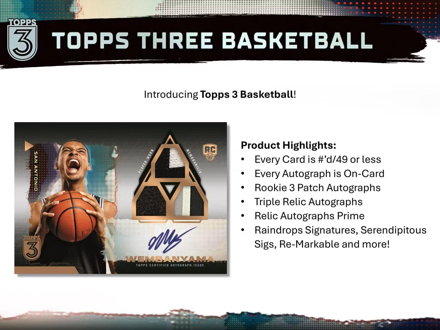 2023-24 Topps Three Basketball Hobby Box