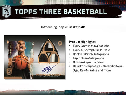 2023-24 Topps Three Basketball Hobby Box