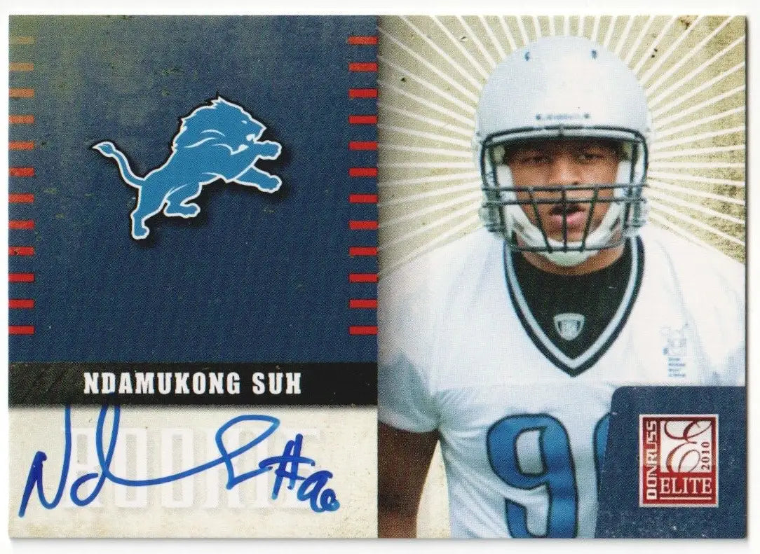 Ndamukong Suh 2010 Donruss Elite RC autographed football card for sale at Columbia Hobby