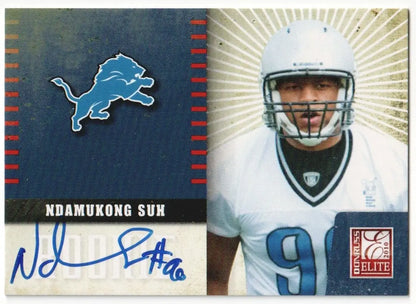 Ndamukong Suh 2010 Donruss Elite RC autographed football card for sale at Columbia Hobby