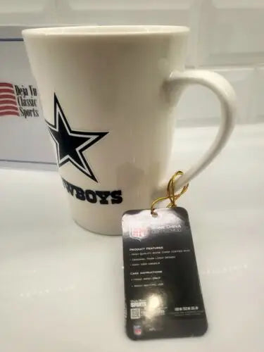 Dallas Cowboys bone china coffee mug with tag by Duck House NFL Official