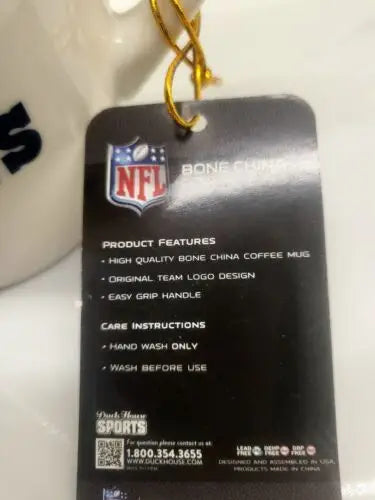 Dallas Cowboys bone china coffee mug tag for Duck House NFL official product