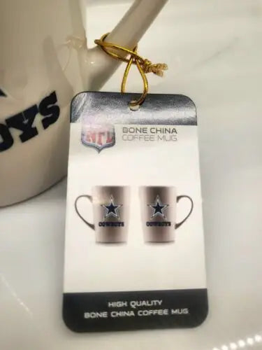 Bone china coffee mug featuring Dallas Cowboys logo by Duck House NFL Official