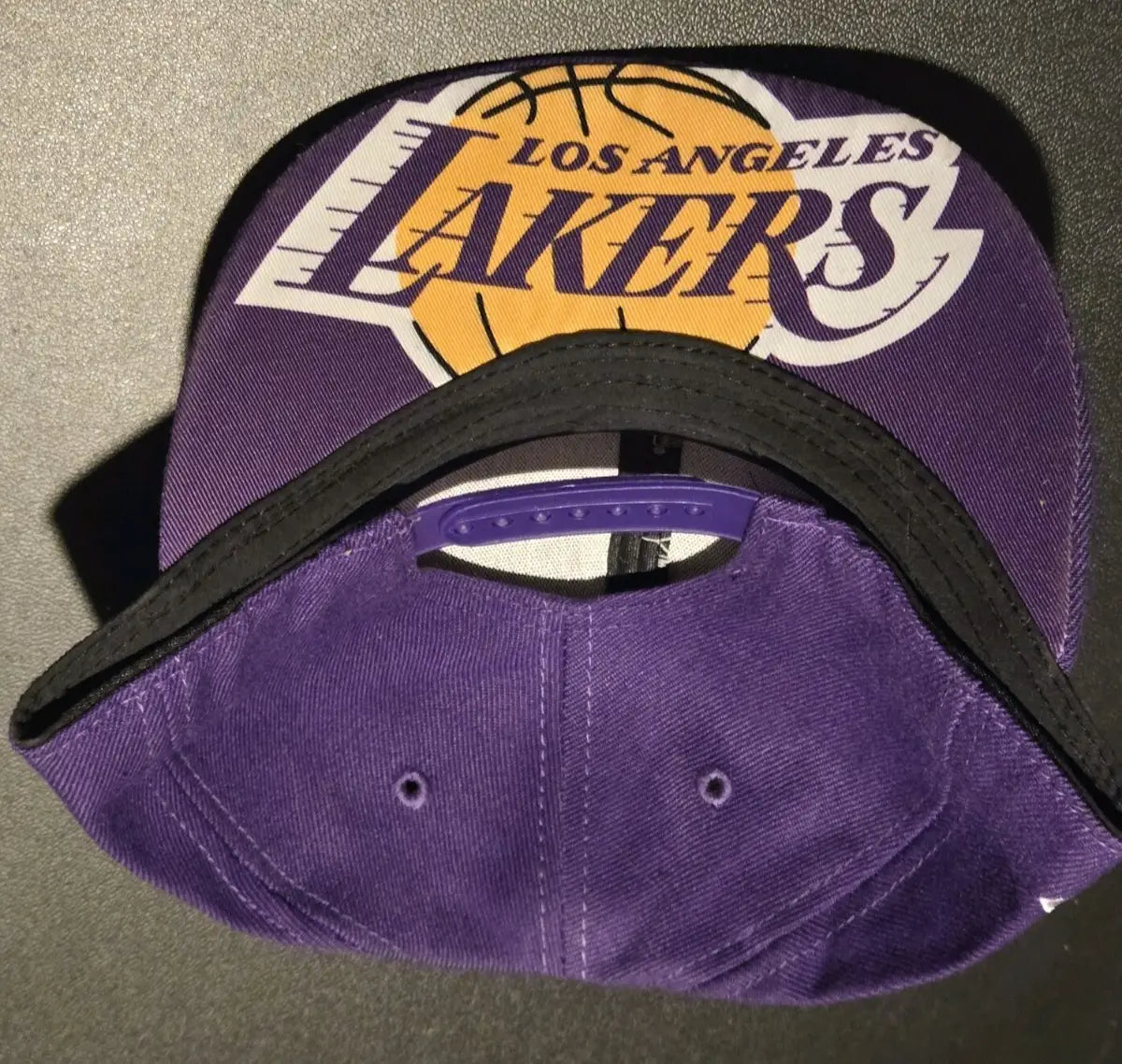 Purple and gold Los Angeles Lakers baseball cap from New Era’s Hardwood Classics collection