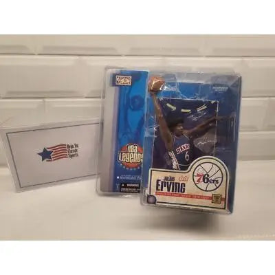 Dr J action figure in blue jersey from NBA McFarlane Legends Julius Erving Chase Variant