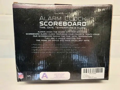 NFL Los Angeles Rams LED scoreboard with alarm clock and stand for easy time display