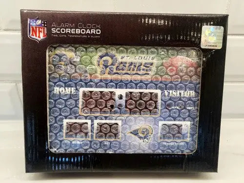 St. Louis Rams LED scoreboard alarm clock with time and date display high-quality product
