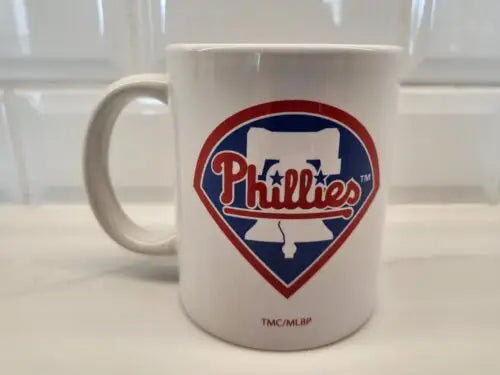 White Phillies Bell Logo Ceramic Coffee Mug for Philadelphia Phillies fans