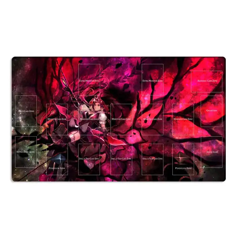 Yu-Gi-Oh! Dark Magician Girl card game mat with zones and free bag for TCG CCG OCG