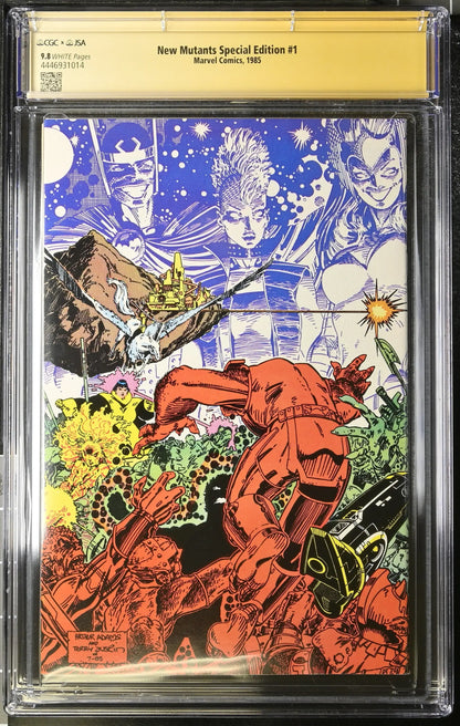 CGC graded New Mutants Special Edition #1 slab with colorful superhero battle artwork