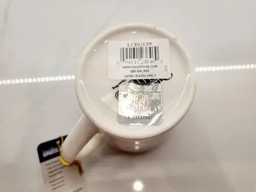 Ceramic mug with barcode and NFL sticker for Carolina Panthers Bone China Coffee Mug