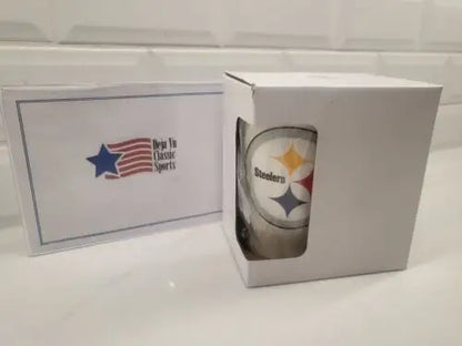 Pittsburgh Steelers licensed bone china coffee mug in a decorative box