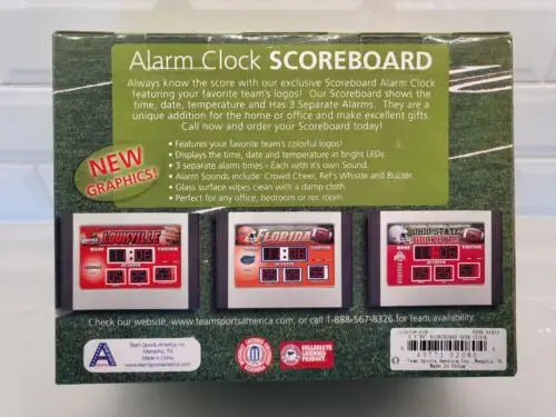 New Unopened NCAA Penn State Nittany Lions scoreboard alarm clock with LED scoreboard packaging