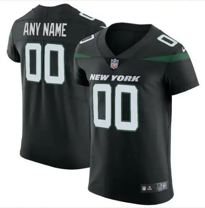Black customizable New York Jets Nike Vapor Untouchable Elite jersey for fans