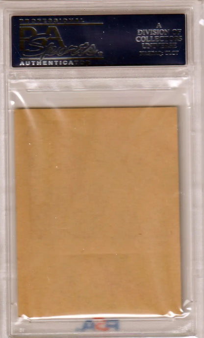 Encapsulated tan card featuring New York Mets Fleer team logo cloth patches PSA 7